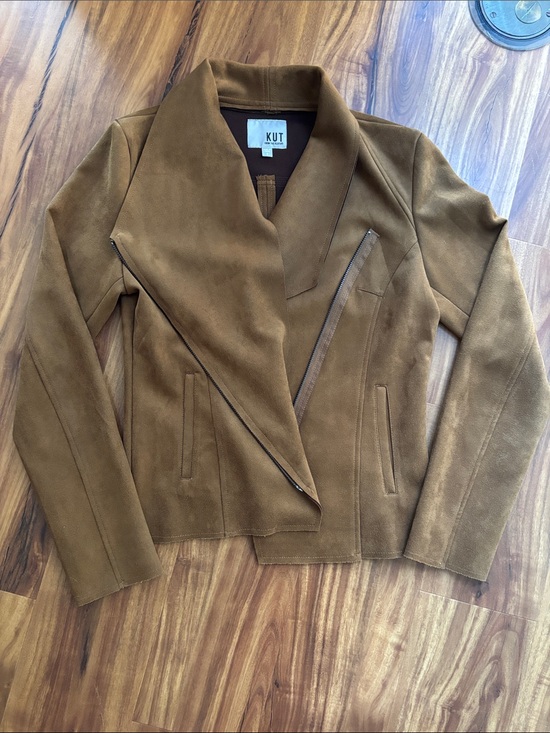 Kut from the Kloth Jackets & Blazers - Kut from the Kloth Brown Faux Suede Zip Jacket